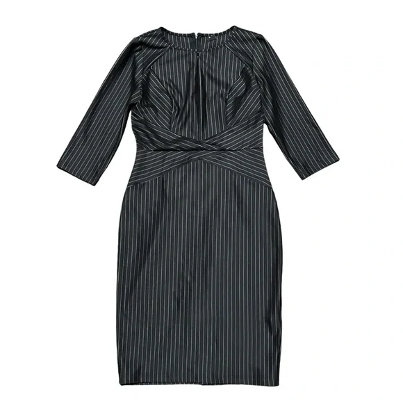 Vfshow Vfemage Pinstripe Midi Pencil Dress - Picture 2 of 5